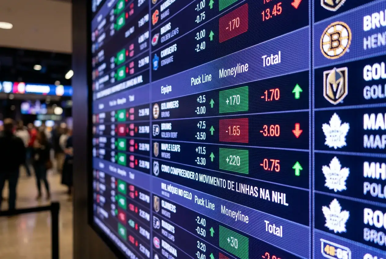 Movimento de Linhas NHL: Ler Odds de Abertura e Fecho